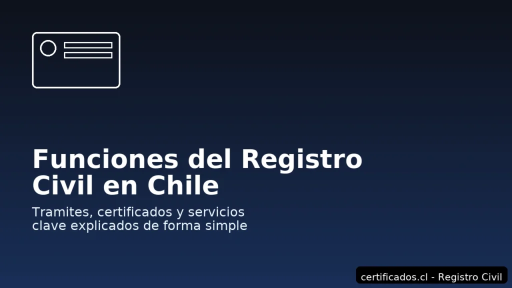 Funciones del Registro Civil en Chile – trámites, certificados y servicios clave explicados de forma simple.