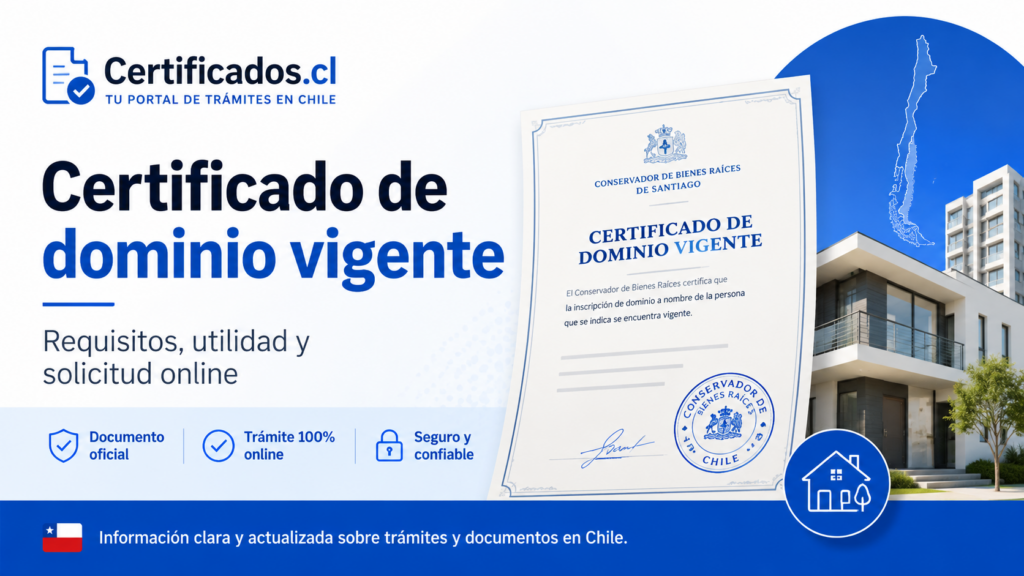 Certificado de dominio vigente