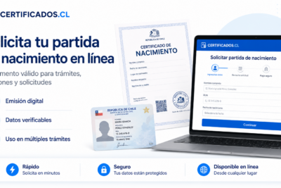 Certificado de nacimiento para todo trámite en Chile