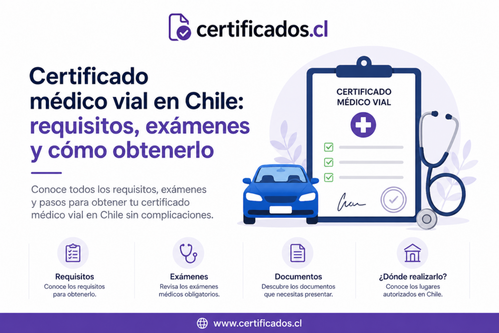 Certificado médico vial en Chile