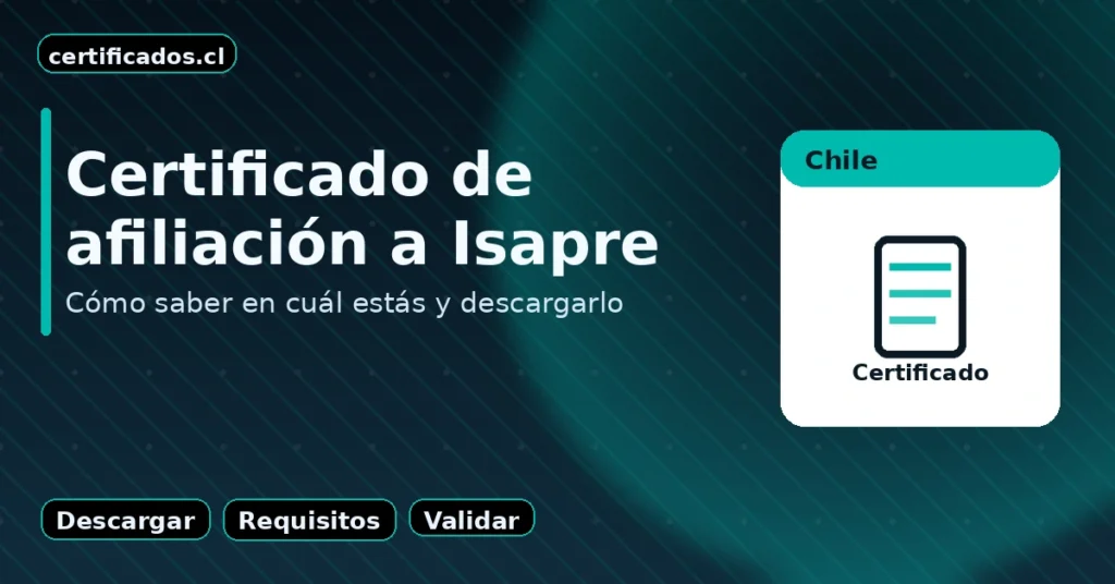 Certificado de afiliación a Isapre en Chile: cómo saber en cuál estás y descargarlo
