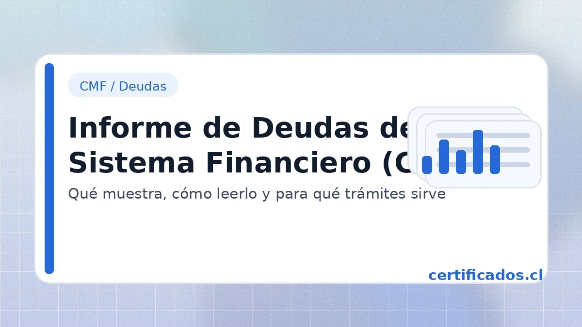 Informe de deudas del sistema financiero (CMF): qué muestra y para qué sirve (certificados.cl)