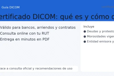 Certificado DICOM en Chile: qué es, cómo obtenerlo, válido para bancos y arriendos, consulta online y entrega en PDF.