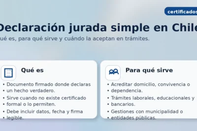 Declaración jurada simple en Chile: qué es y para qué sirve en trámites