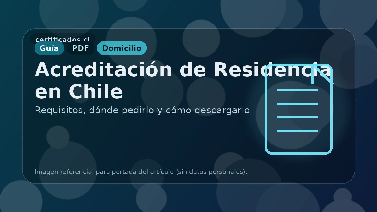 Acreditación de residencia en Chile: requisitos y descarga online