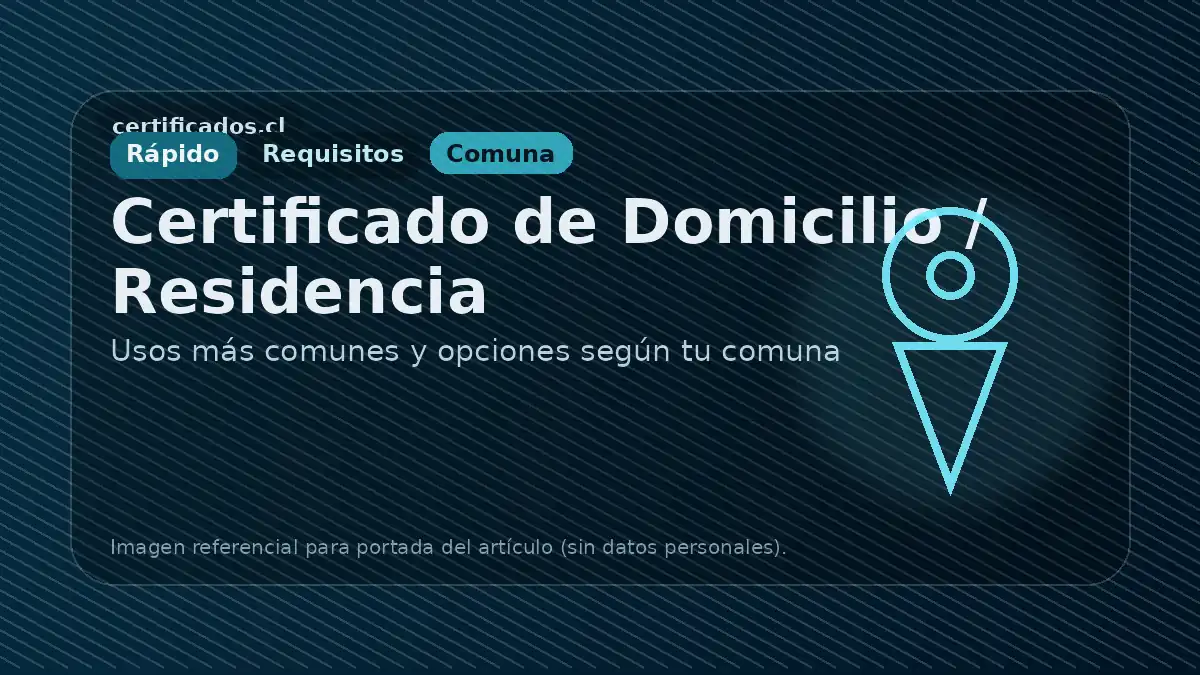 Certificado de domicilio o residencia en Chile: guía rápida y segura