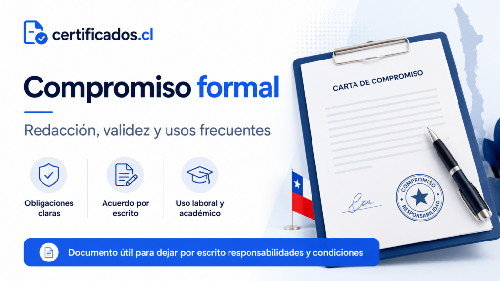 Carta de compromiso en Chile