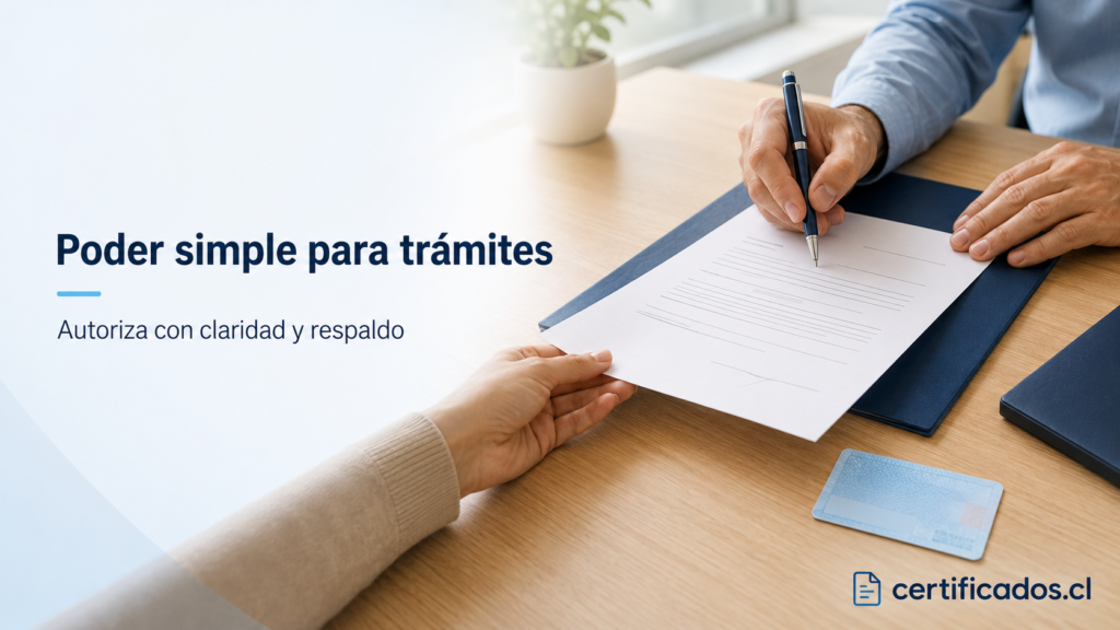 Carta de poder simple en Chile
