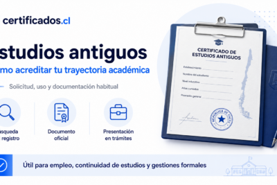 Certificado de estudios antiguos en Chile