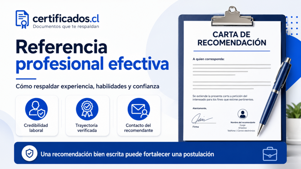 Carta de recomendación laboral en Chile
