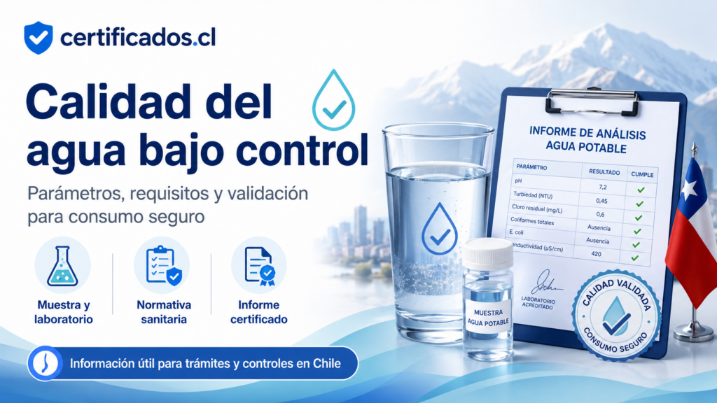 Análisis de agua potable en Chile