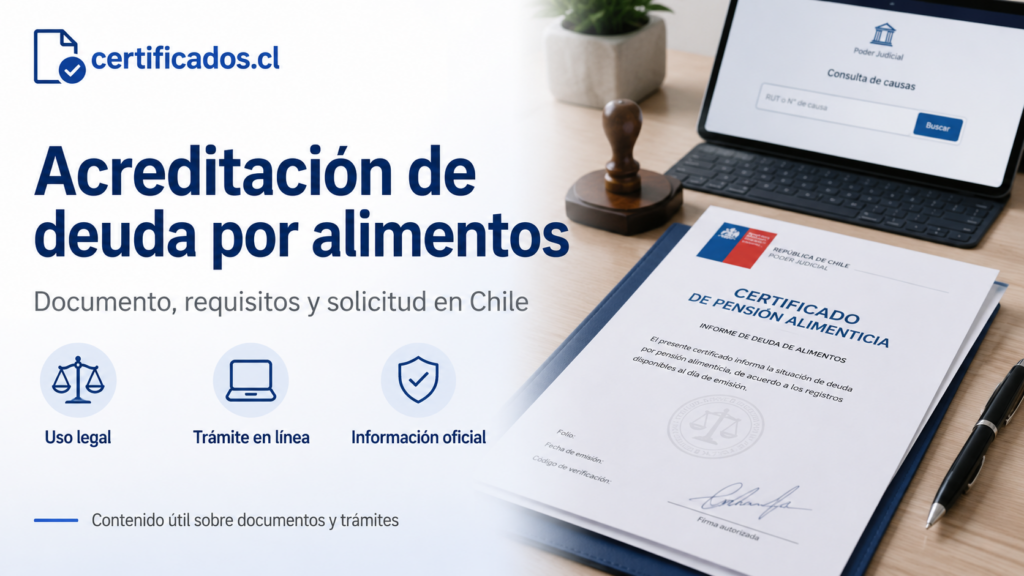 Certificado de deuda de alimentos