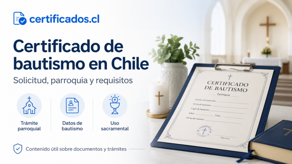 Partida de bautismo católico en chile