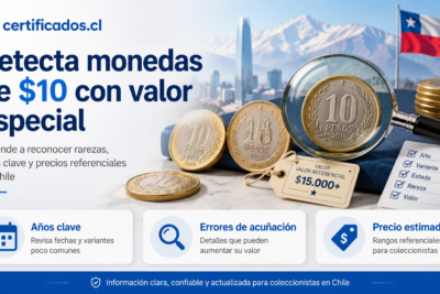 Monedas de 10 Pesos Valiosas en Chile