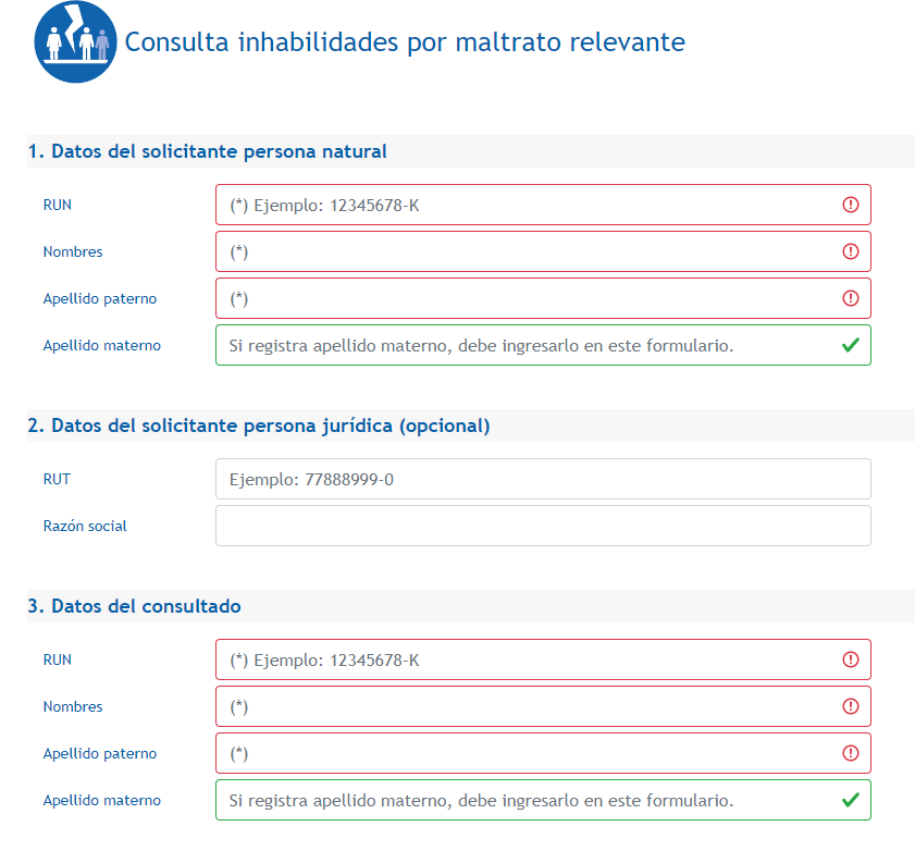 Certificado de Inhabilidades por Maltrato Relevante