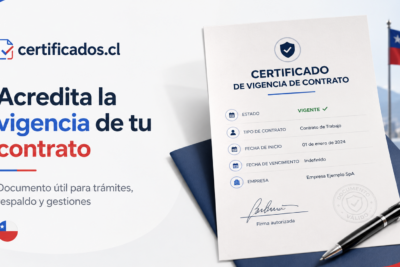 Certificado de vigencia de contrato en Chile