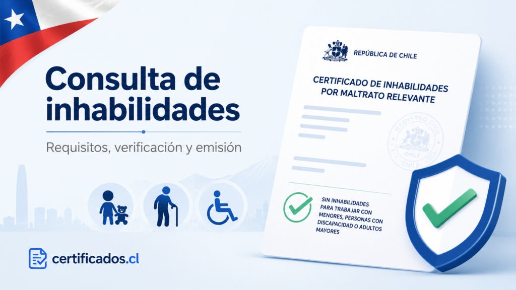 Cómo obtener el certificado de inhabilidades por maltrato relevante en Chile
