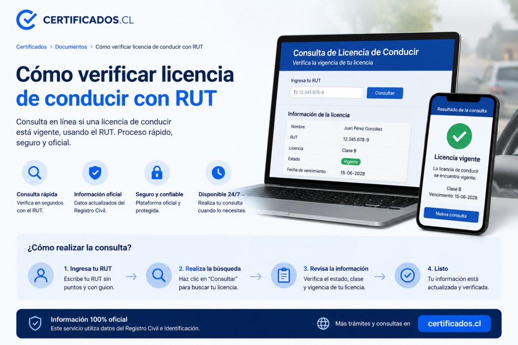 Cómo verificar licencia de conducir con RUT