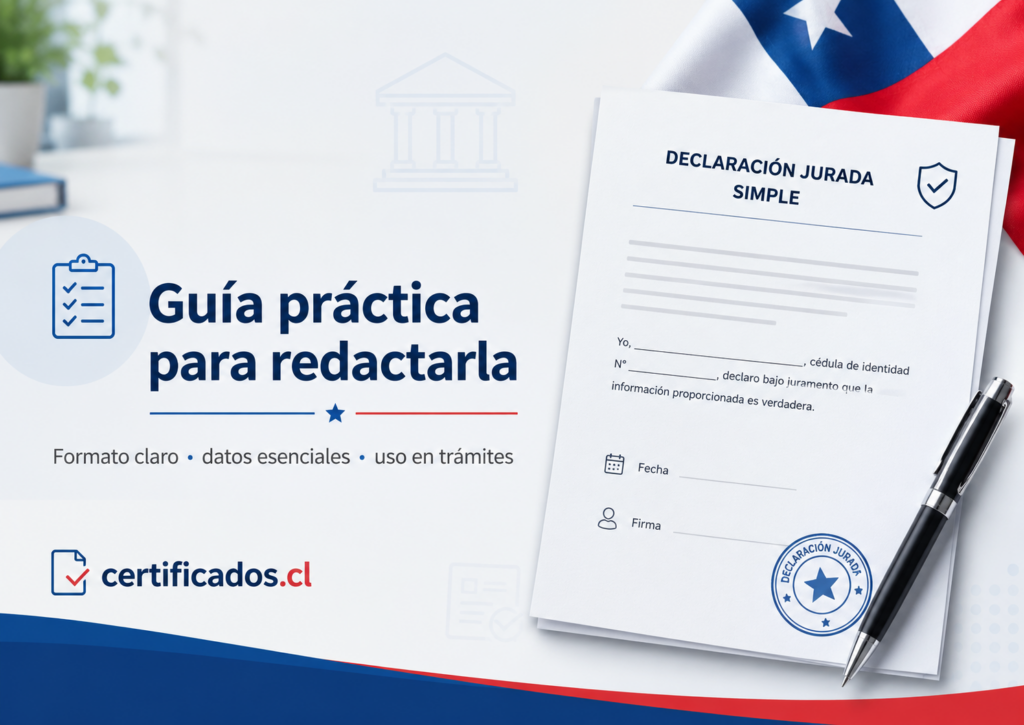 Declaración jurada simple en Chile