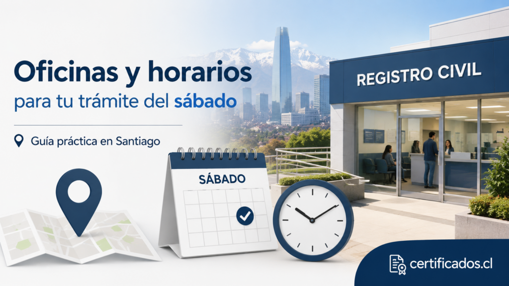 Registro Civil abierto los sábados en Santiago