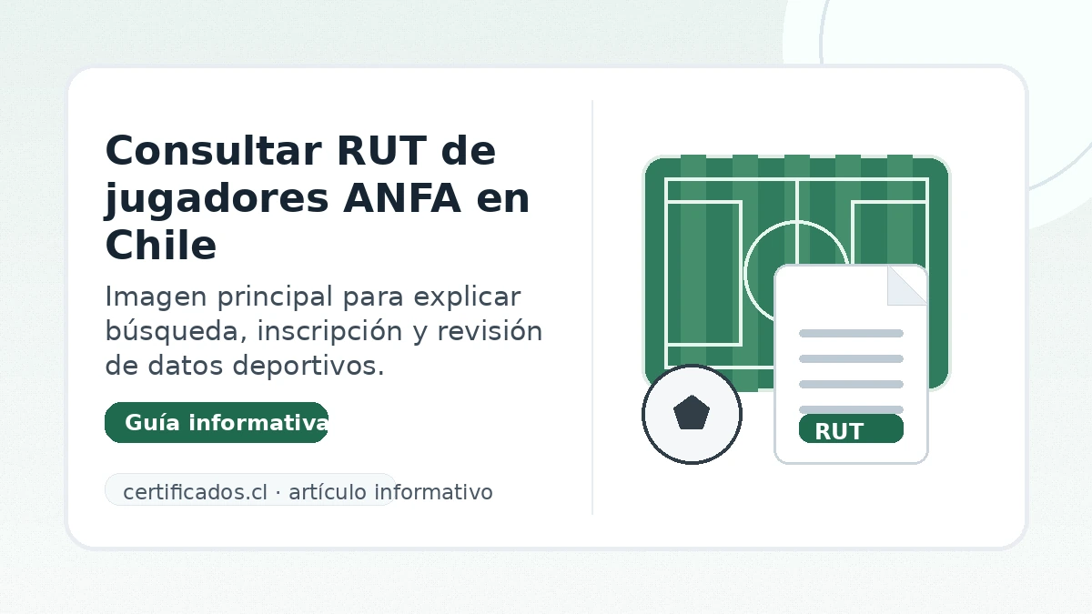 Consultar RUT de Jugadores ANFA en Chile - Certificados