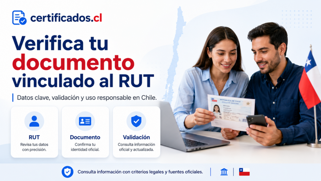 número de documento asociado al RUT en Chile