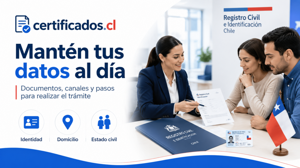 Actualizar datos en el Registro Civil de Chile