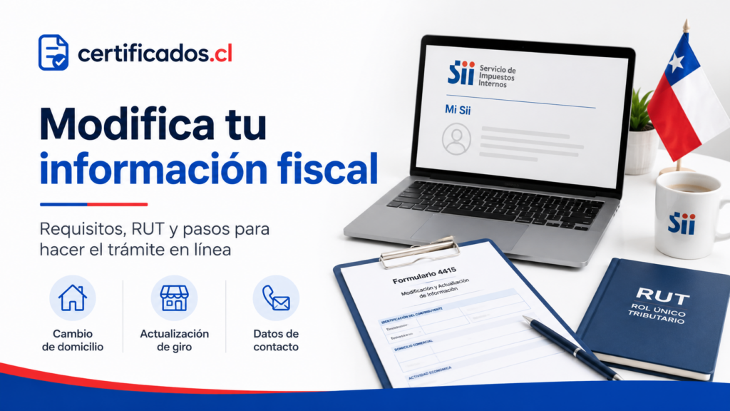 Actualizar datos tributarios en el SII