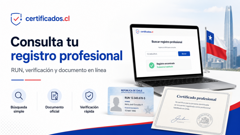 Certificado de profesionales en Chile
