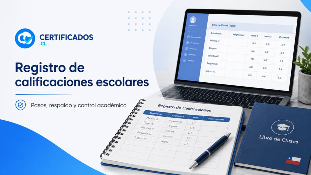 Cómo registrar notas académicas en Chile