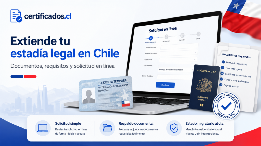 Prórroga de residencia temporal en Chile