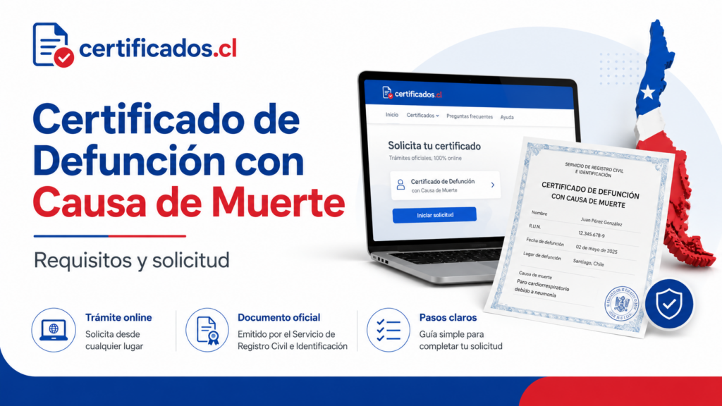 Certificado de Defunción con Causa de Muerte