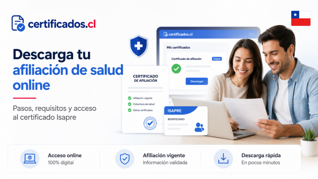 Certificado de afiliación a Isapre