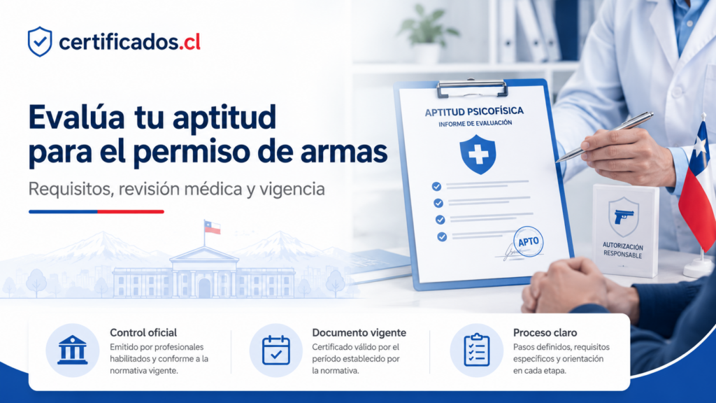 Certificado de aptitud psicofísica para armas