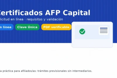 Certificados AFP Capital: solicitud en línea, requisitos y validación — guía para afiliados en Chile
