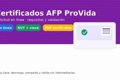 Certificados AFP ProVida: solicitud en línea, requisitos y validación — guía para afiliados en Chile