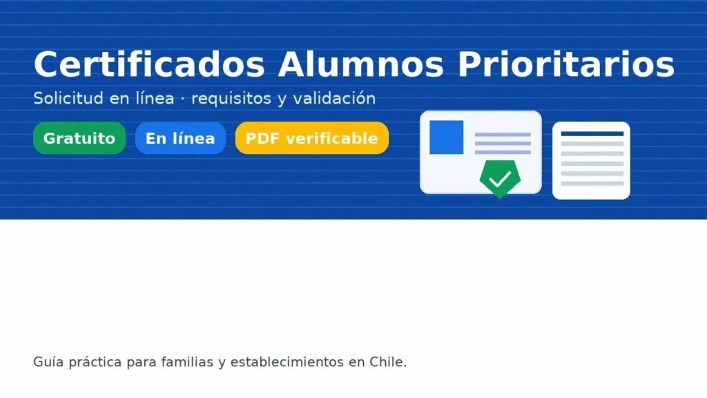 Certificados Alumnos Prioritarios: solicitud en línea, requisitos y validación — guía para familias y colegios
