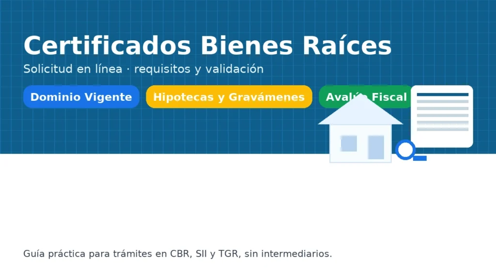 Certificados de Bienes Raíces en Chile: solicitud en línea, requisitos y validación — guía práctica