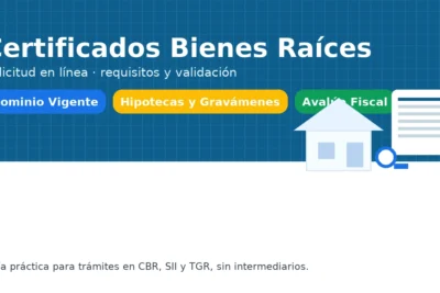 Certificados de Bienes Raíces en Chile: solicitud en línea, requisitos y validación — guía práctica