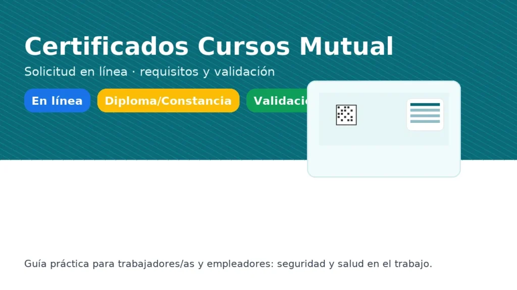 Certificados de cursos Mutual: solicitud en línea, requisitos y validación — guía para trabajadores y empleadores