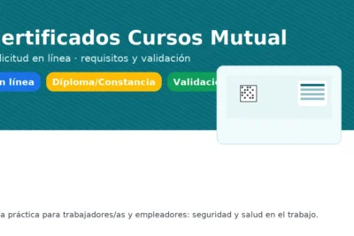 Certificados de cursos Mutual: solicitud en línea, requisitos y validación — guía para trabajadores y empleadores