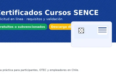Certificados de cursos SENCE: solicitud en línea, requisitos y validación — guía práctica