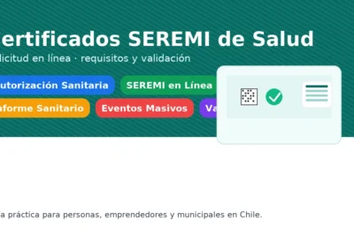 Certificados SEREMI de Salud: solicitud en línea, requisitos y validación — guía para personas y negocios