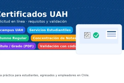 Certificados UAH: alumno regular, concentración de notas, título y grado — solicitud en Ucampus y validación por código/QR