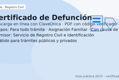 Certificado de defunción en Chile: descarga en línea con ClaveÚnica, tipos y usos — Registro Civil