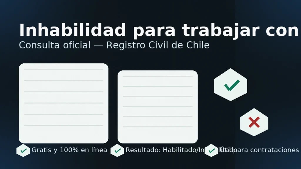 Inhabilidad para trabajar con menores en Chile: consulta oficial del Registro Civil