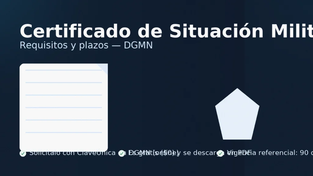 Certificado de Situación Militar en Chile: requisitos, plazos y cómo solicitarlo (DGMN)