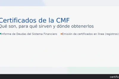 Certificados de la CMF: qué son, para qué sirven y dónde obtenerlos; Informe de Deudas y Emisión de certificados en línea — certificados.cl