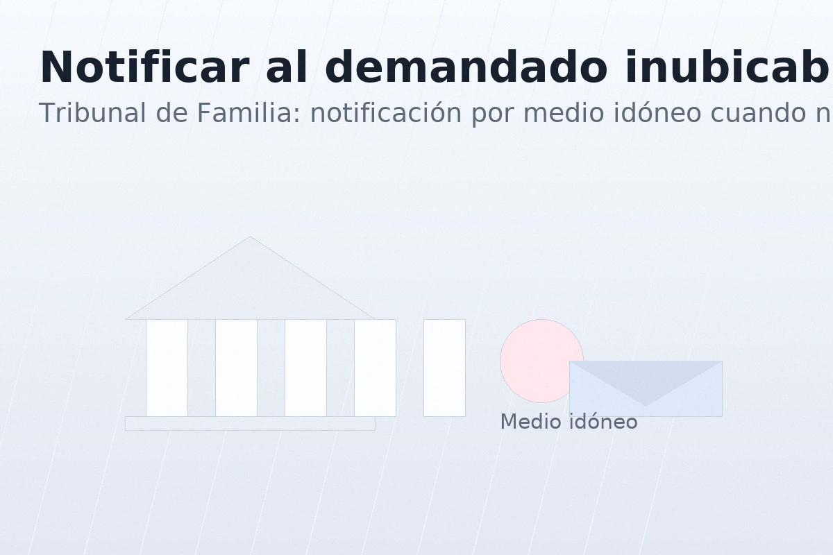 Tribunal de Familia: notificación por medio idóneo cuando no existe domicilio conocido