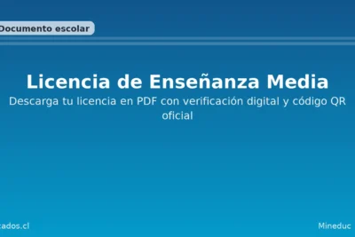 Licencia de Enseñanza Media del Mineduc en PDF con verificación y código QR